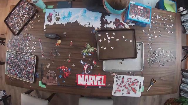 Marvel Puzzle 3000 pieces - Time Lapse смотреть онлайн