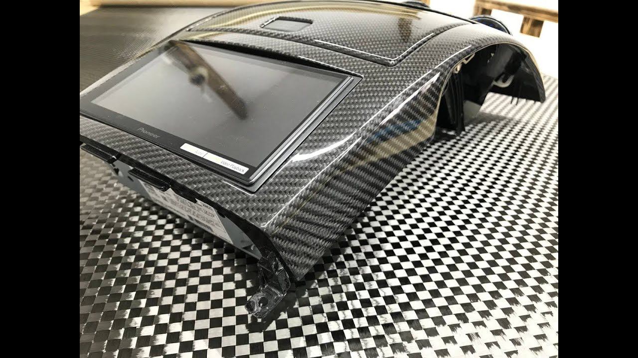 Ламинация карбоном Twill 2x2 (классика ) комплекта передней консоли Nissan 350z
