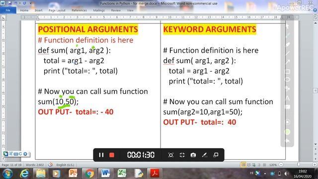 CLASS XII - COMPUTER SCIENCE (PYTHON) POSITIONAL ARGUMENTS смотреть онлайн
