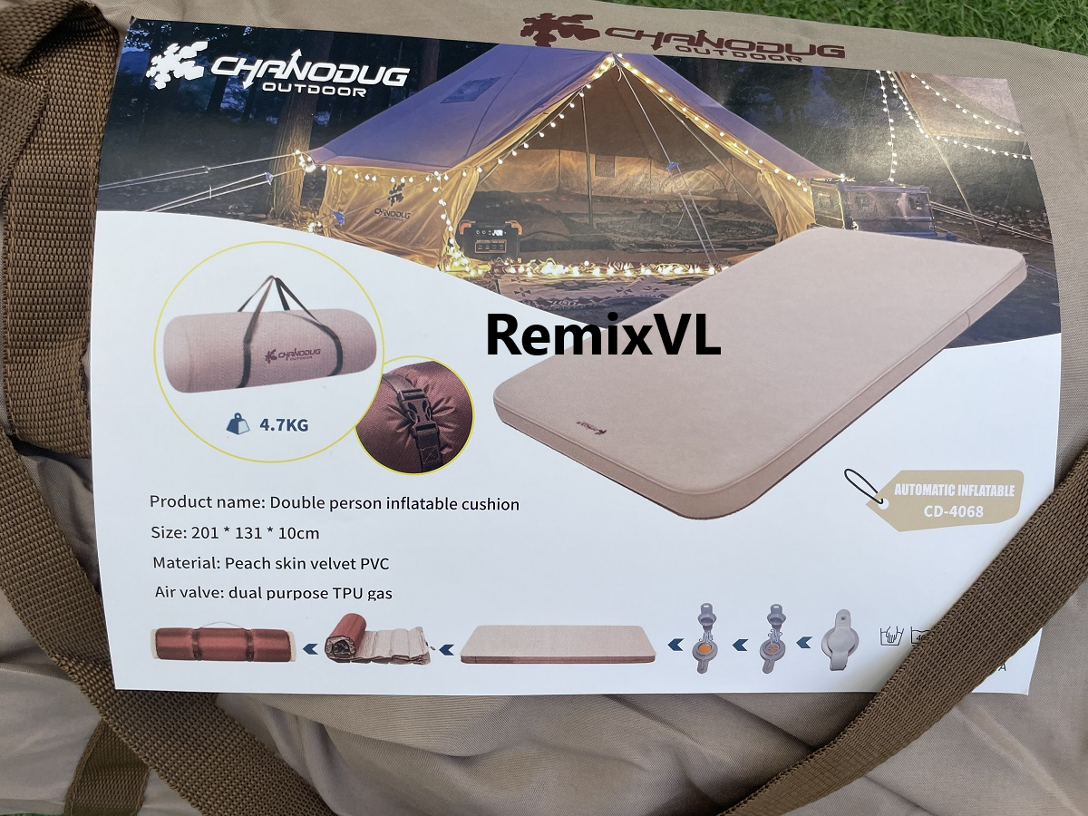 Магазин RemixVL: Видео обзор коврик самонадувающийся Chanodug 201*131*10 см (200х130х10) смотреть онлайн