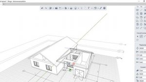 Создание соединения двухскатных крыш.  Renga