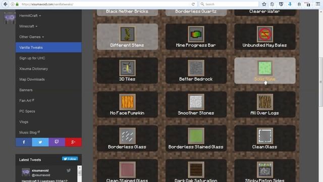 Minecraft 1.11 Vanilla Tweaks Website (Modular Resource Pack) смотреть онлайн