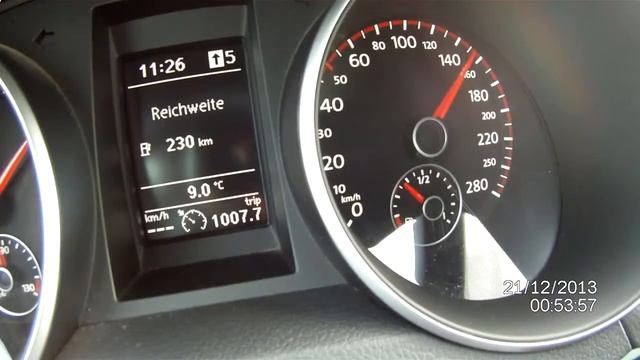 Volkswagen Golf 6. разгон Гольф GTD 0-200