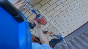 Установка (внешнего блока) кондиционера с веревок