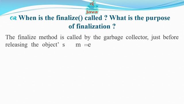 When is the finalize called What is the purpose of finalization | JAVA INTERVIEW QUESTIONS AND ANS смотреть онлайн