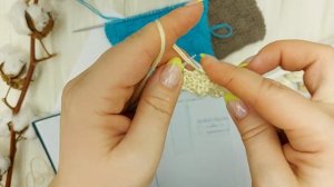 Объёмный узор спицами. очень простой узор из лицевых и изнаночных петель.
