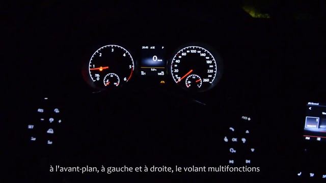 Golf 7 DSG6 Highline/Carat - Mk7 - Vue intérieure de nuit - Night view смотреть онлайн