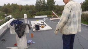 Самоклеящаяся гидроизоляция для плоской кровли.