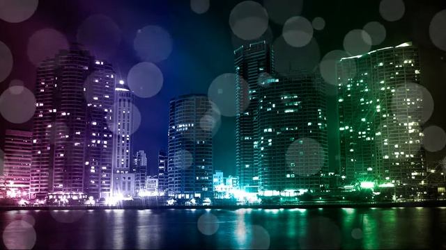 Анимированные задний фон для видео VideoHive для After Effects  3d ночной город пузыри