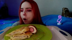 САМСА,ХАЧАПУРИ И СОСИСКА В ТЕСТЕ МУКБАНГ/mukbang