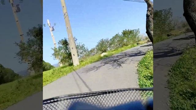 Mit Der Kamera Am E-Bike 5 Km Den Bergkamm Entlang