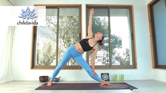 ЗАНЯТИЯ ЙОГОЙ | Триконасана | Вытяжение Позвоночника | Хатха Йога chilelavida смотреть онлайн