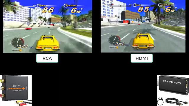 Playstation 2 RCA Vs Extremella PS2 To HDMI Adapter
