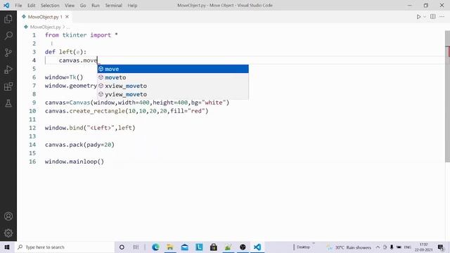 Canvas( Move Object ) in tkinter | Python Tkinter GUI Tutorial part39 смотреть онлайн