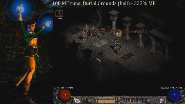 Diablo 2: 100 Hell Burial Grounds Runs - Magic Find Results смотреть онлайн
