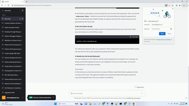 Make python enter password when running a csh script смотреть онлайн