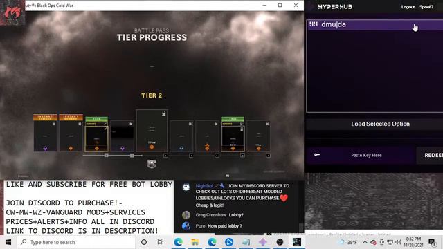 Live*【COD:BOCW】FREE MODDED XP/CAMOS BOT LOBBYS! MOD MENU / ZOMBIES+MULTIPLAYER modded lobbies! смотреть онлайн