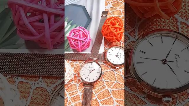 Женские кварцевые часы kimio повседневные золотого цвета с кварцевым ремешком 2021 с Aliexpress смотреть онлайн