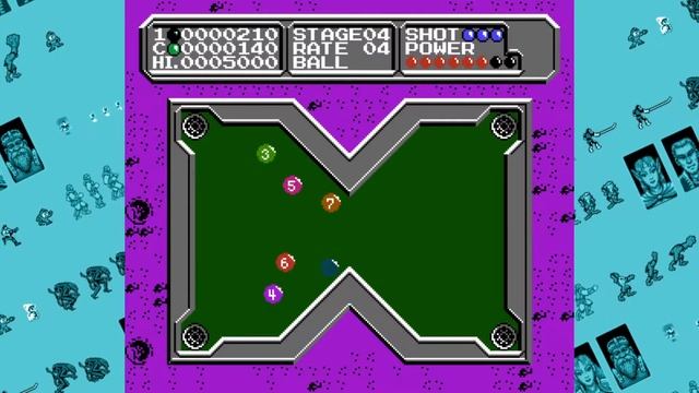Lunar Pool - (Nintendo NES) - Gameplay смотреть онлайн