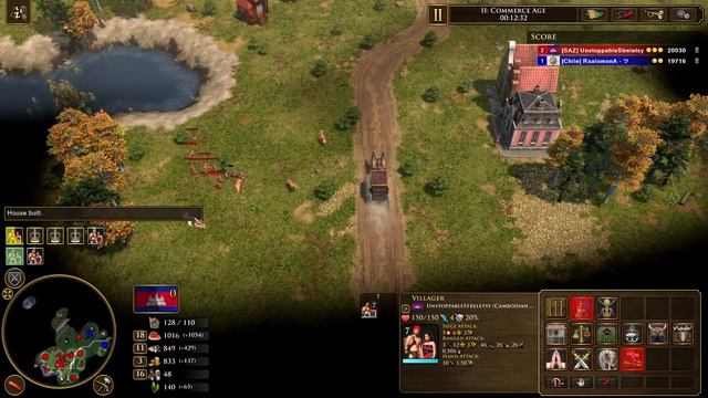 Cambodian Khmers 1 vs 1 Gameplay In Age of the World Mod for Age of Empires 3 Definitive Edition смотреть онлайн