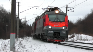 ЭП20-026 с со скоростным двухэтажным поездом «Дневной экспресс» Москва — Брянск