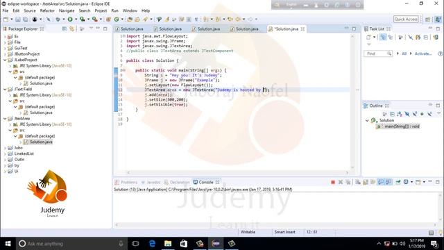 Java SWING - JTextArea Constructor | Part 1 | GUI | Java | OOP | Judemy | Bangla | Tutorial смотреть онлайн