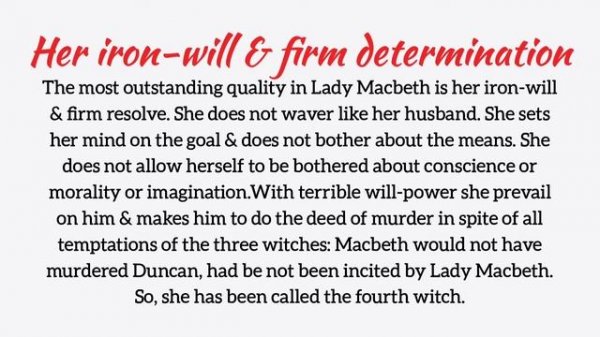 Character Sketch of LADY MACBETH | MACBETH