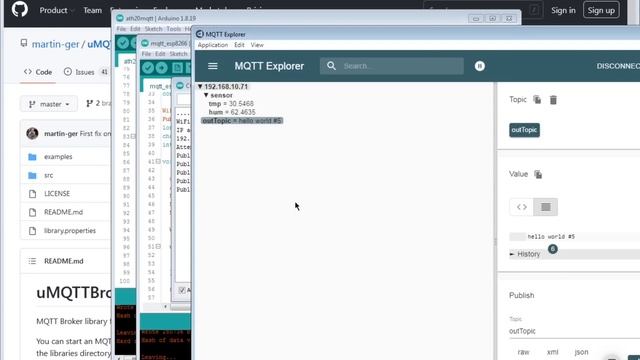 Народный MQTT Broker на ESP8266. uMQTTBroker. смотреть онлайн