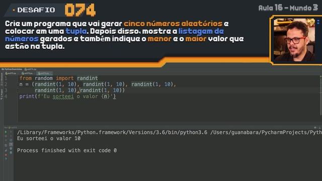 Exercício Python #074 - Maior e menor valores em Tupla смотреть онлайн