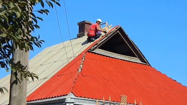 Покраска шифера . Первый слой смотреть онлайн