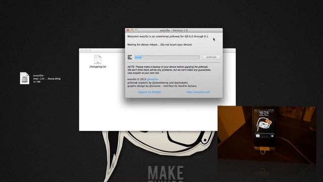 Jailbreak iOS 6 evasi0n - iPod / iPhone / iPad / iPad Mini смотреть онлайн