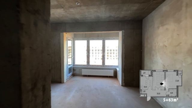 Обзор квартир. Двухкомнатная 63 кв.м с эркером в спальне смотреть онлайн