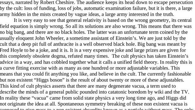 Essay 82 The Cult Physics of the Standard Model смотреть онлайн