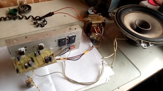 Усилитель звука на ДВУХ TDA 2050 и транзисторах 2SC 5200 и 2SA 1943. смотреть онлайн