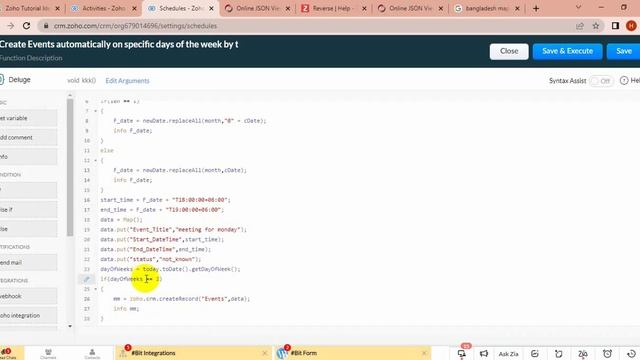 Create Events Automatically on Specific Days of the Week In Zoho CRM смотреть онлайн