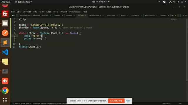 How to Read CSV file line by line in PHP смотреть онлайн