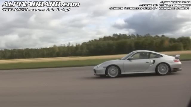 1080p: ALPINA B5 vs Porsche 911 Turbo (996) UM 500 HP 6-speed смотреть онлайн