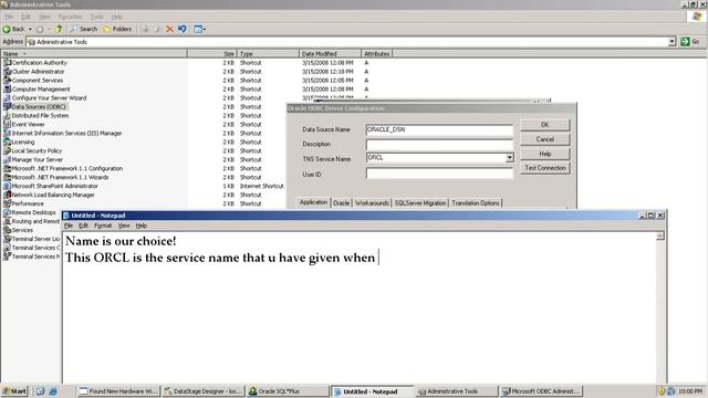 Create ODBC Data Source Connection for oracle in Windows смотреть онлайн