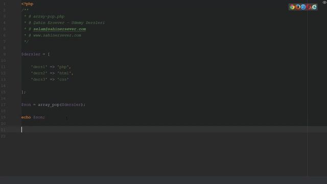 Php'de array pop kullanımı - Ders 46 смотреть онлайн