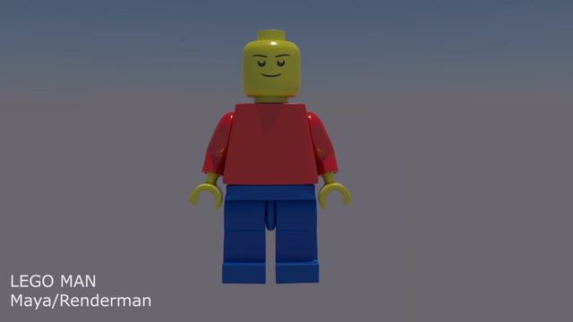 Lego Man 3D Model смотреть онлайн