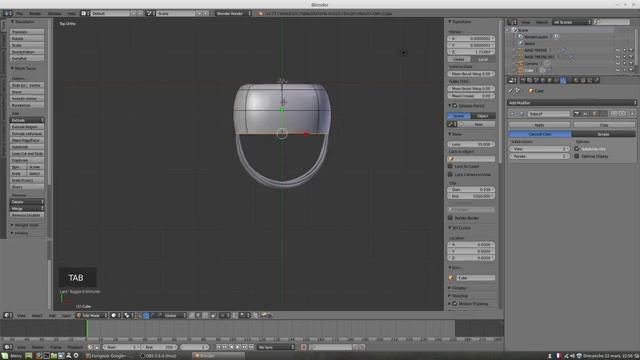 Soirée Blender tp, on fait un panier avec tresse. смотреть онлайн