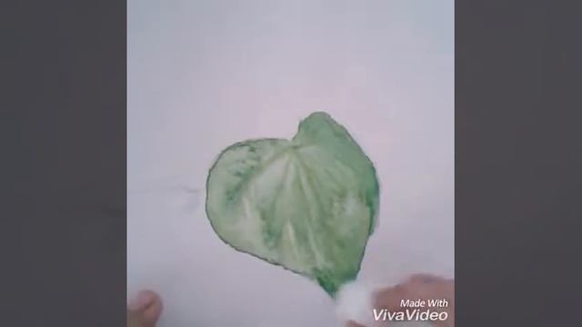 Как нарисовать лист с каплей акварелью. смотреть онлайн