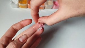 Пошагово кольцо из бисера с сердцем в технике крестик