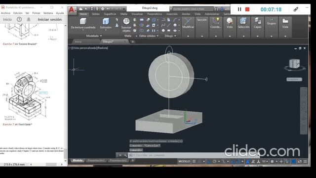 AUTOCAD 2018 REALIZANDO EL DIBUJO FEEDGUIDE EJERCICIO 7.46 смотреть онлайн