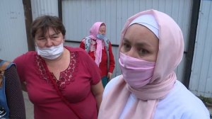 Раздача жертвенного мяса на Курбан байрам