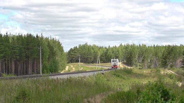 Рельсовый автобус РА1-0035 сообщением Йошкар-Ола - Казань смотреть онлайн