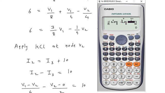 Nodal Analysis : Determine v1, v2, and the power dissipated in all the resistors in the circuit of смотреть онлайн