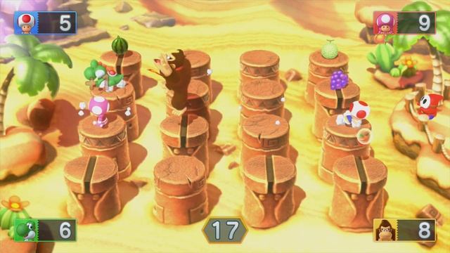 Mario Party 10 Mario Party #76 Toad vs Toadette vs Yoshi vs Donkey Kong Mushroom Park Master смотреть онлайн