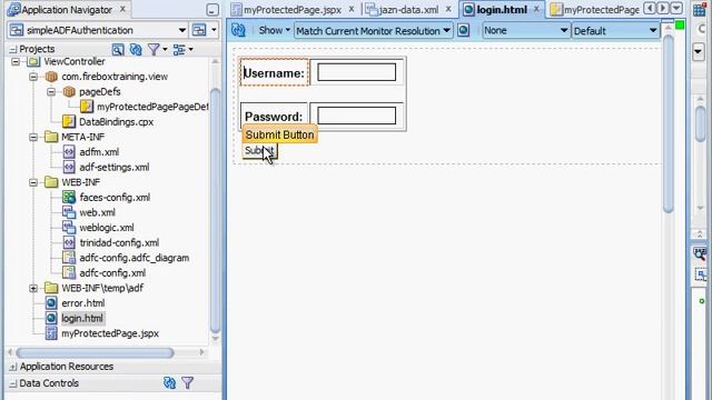 ADF Training - Oracle ADF 11g Security - Simple HTML Login Form смотреть онлайн