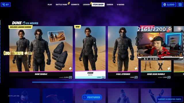 Streamers React to the *NEW* DUNE BUNDLE! (Chani & Paul Atreidis Skins, Sand Walk emote...) смотреть онлайн